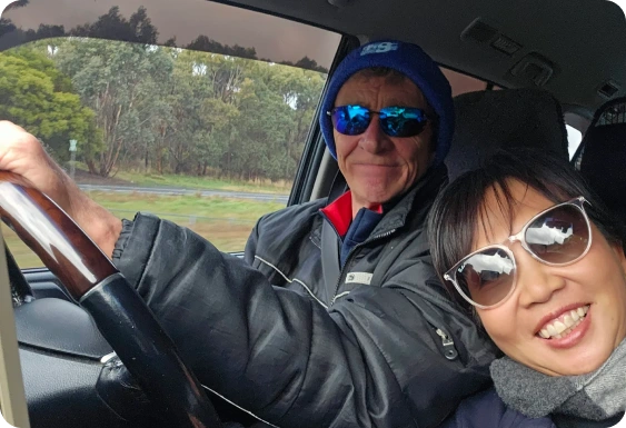 Rob & Nawa Driving