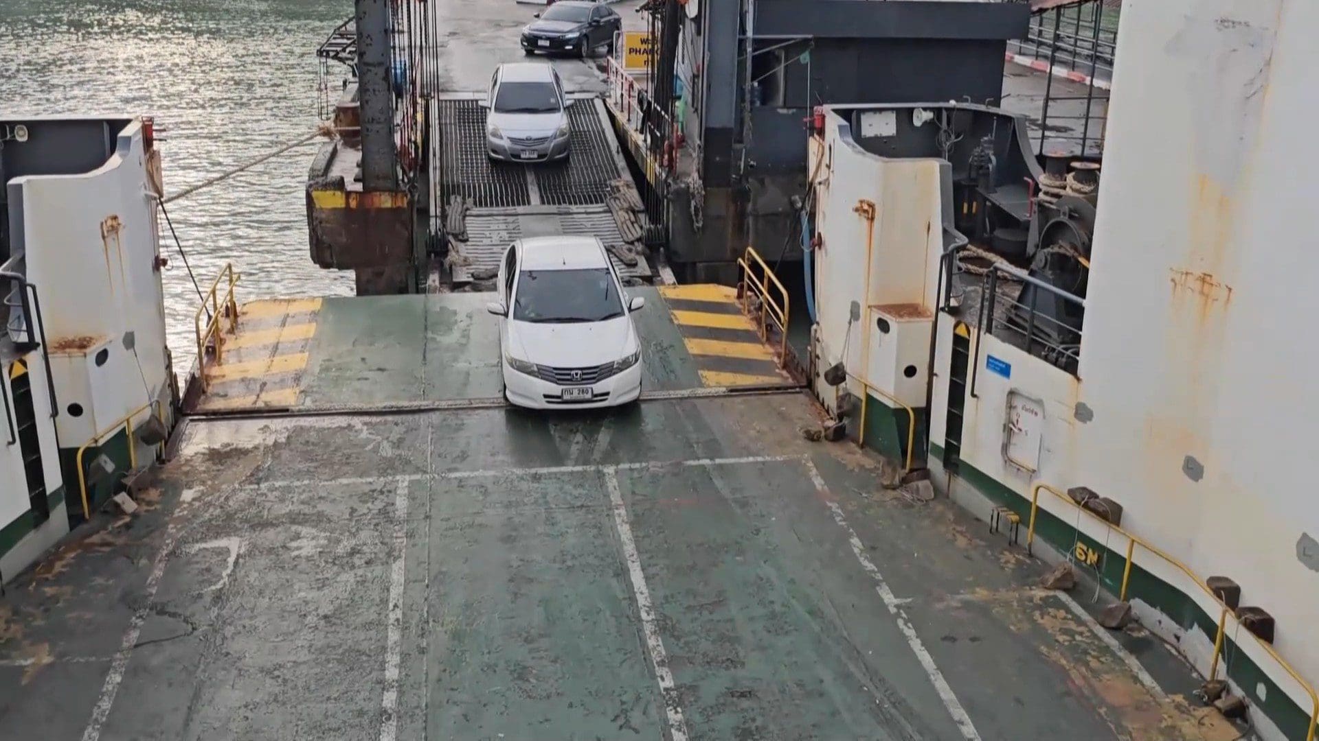 Cae loading Seatran Ferry