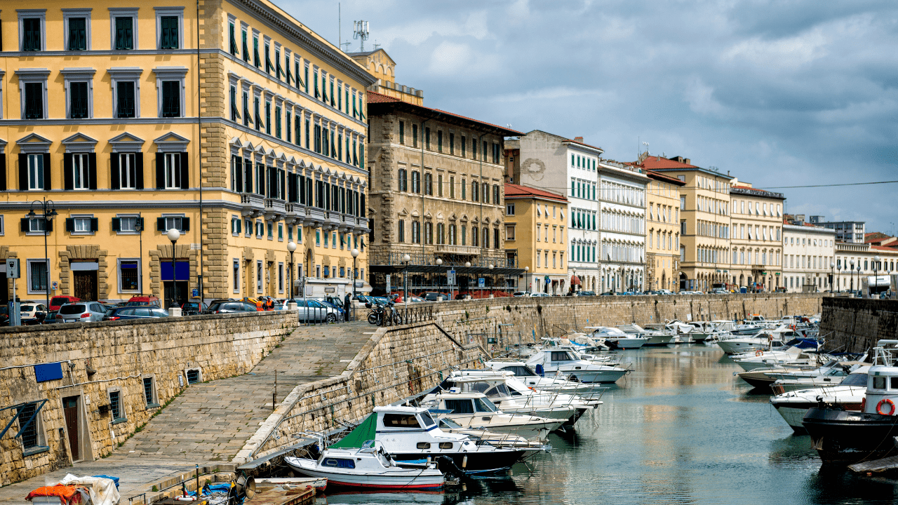 Port in Livorno Italy