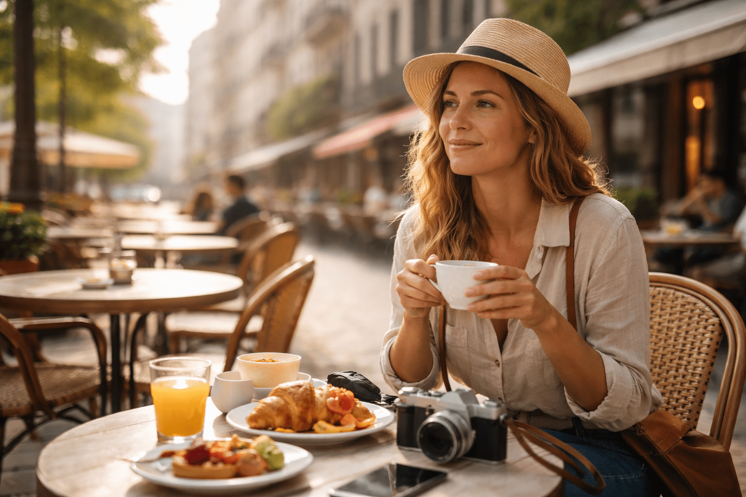 relaxed first day travel routine to manage jet lag