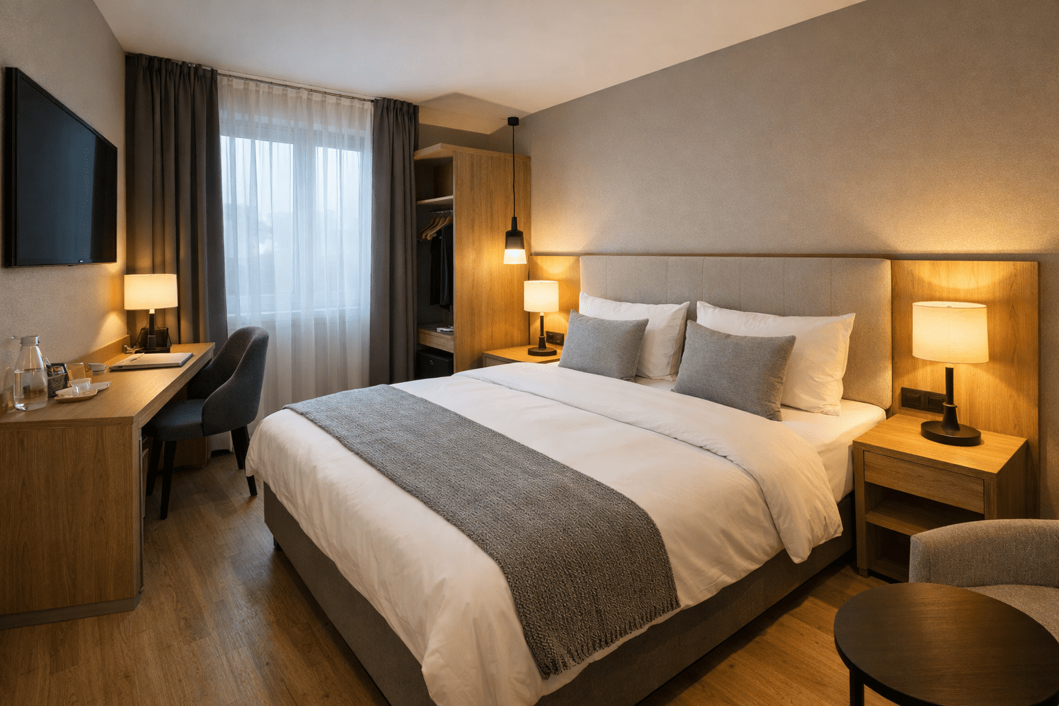 Comfortable boutique hotel room ideal for mature romantic travellers