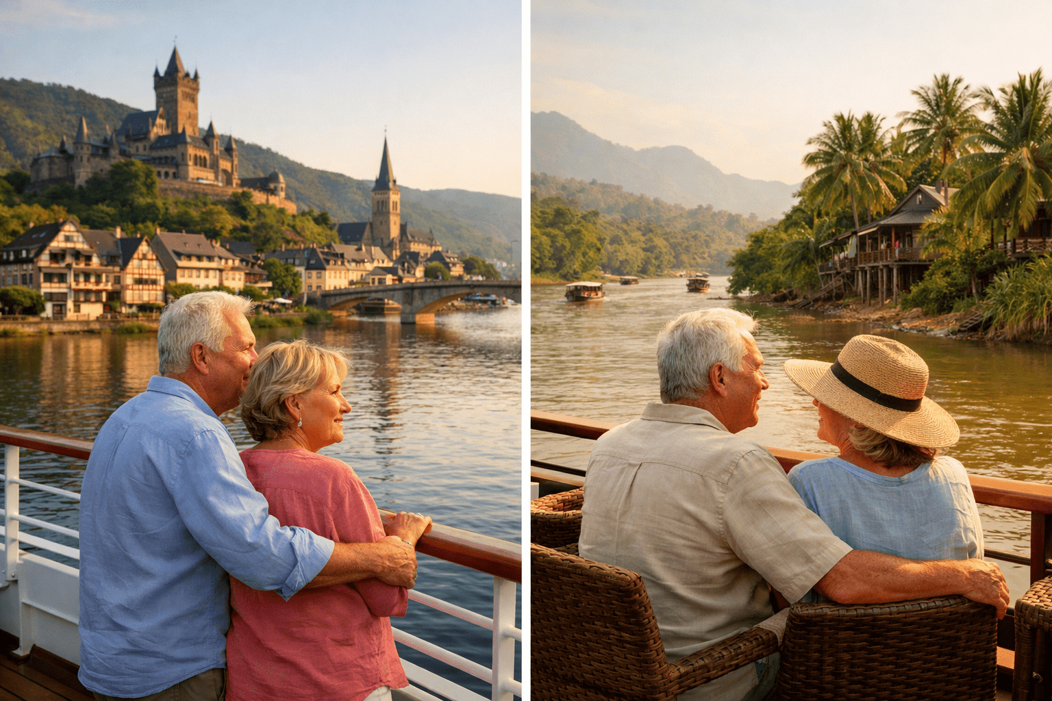 Mekong River cruise vs European river cruise for seniors