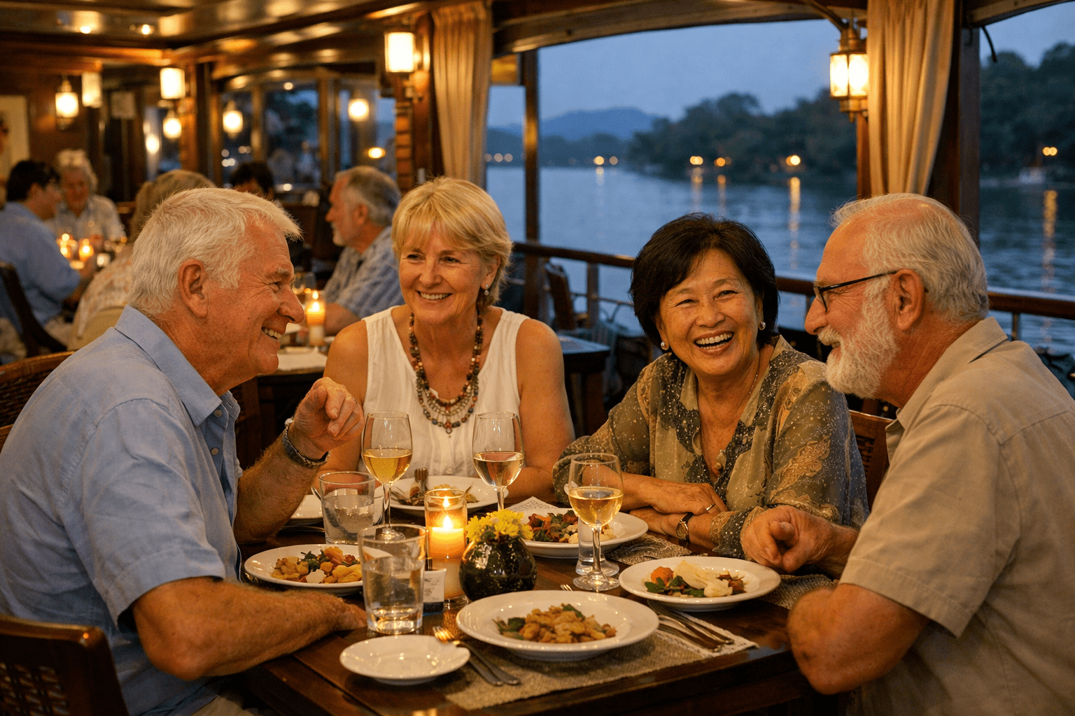 mekong river cruise dining
