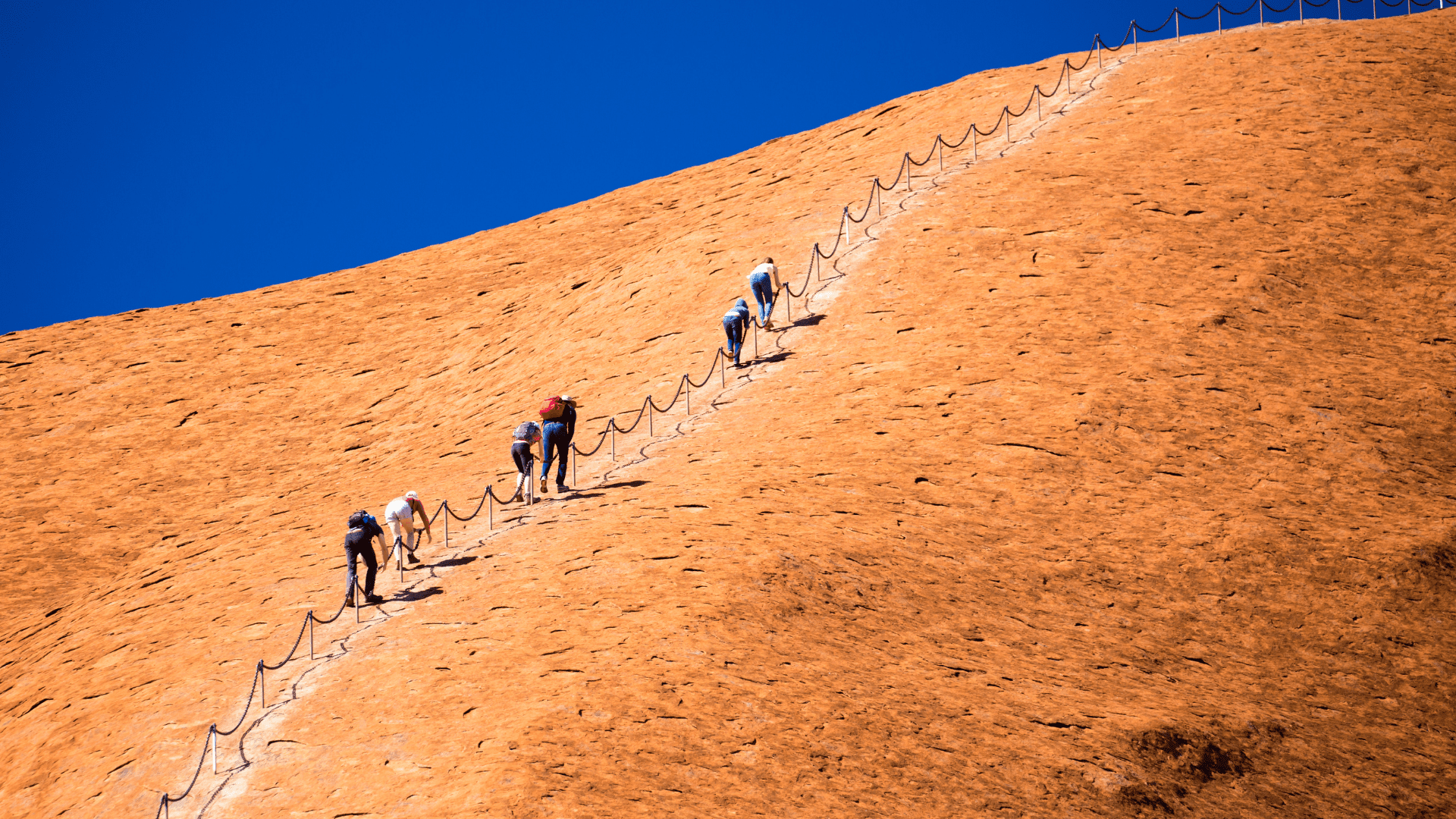 climbing Ayers Rock in the 1990's